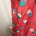 Torrid Coral Cupcake Print Sweetheart Midi Dress Poplin Fit Flare NEW 00 10 Photo 7