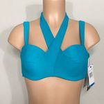 Coco reef 5-way Bra Sized teal bikini top. 36/38C Photo 6