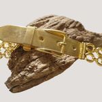 Gold Chain Size 32 Link Double Link Belt Buckle Vintage Style Adjustable Plated Photo 0