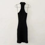 Misha Collection Briana Knit Choker Midi Dress NWT Black Size 6 Retail $297 Photo 8