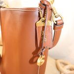 Coach Dakota Bucket Bag Leather Satchel Shoulder Bag Saddle Brown Photo 8