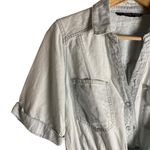 Veronica Beard  Hensley Light Blue Ruched Tie Waist Denim Shirt Dress Size 2 Photo 7