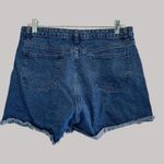 Dressberry Distressed Women's Cotton Denim Shorts 32 W/ Frayed Hem & Pockets Blue Photo 3