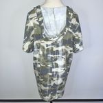 Honeyme Green Camo Hooded Short Sleeve Dolman V-Neck Shirt Small Photo 6