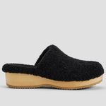 Eileen Fisher  Curly Black Shearling Clog Size: 8.5 Photo 1