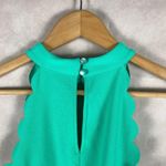 BCX Juniors' XXS Green Scalloped Scuba Crepe Halter Dress NWT Photo 5