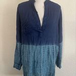 Boho Me Chic Ombre Navy and Light Blue Women's Tunic Photo 0