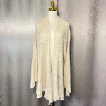 Free People Women's Crochet Cardigan Bell Sleeve Open Knit Ivory Bohemian Photo 13