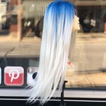 Blue white wig Photo 3