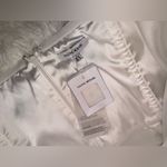 NWOT NADINE MERABI Vanessa Strapless Belted Crepe Flare White Jumpsuit sz 10 Photo 7