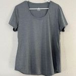 🦋 Road Runner Grey Striped Lightweight Short Sleeve Tee Activewear Workout Photo 0