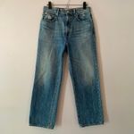 SLVRLAKE London Crop Straight Leg Jeans High Rise Medium Wash Women's size 29 Blue Photo 2