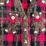 BellePointe Vest M NWT Teddy Bear Vintage Brown Grandma Retro Plaid Embroidered Size M Photo 2