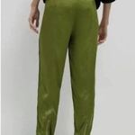 Anthropologie Diandra Green Satin Pleated Joggers Size 16. B-3 Photo 4