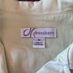 Dressbarn Pastel Yellow Blazer with Button Accents Green Size 10 Photo 3