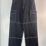 Wild Fable 0 26x30 High Rise Baggy Dark Black 6-Pocket Cargo Jeans Photo 0