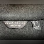 Susan Graver Weekend Polyester Black And White Snap Button Jacket Size Medium Photo 9