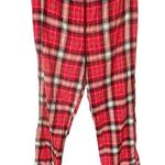 Victoria's Secret  Size Large Red Plaid Wide Leg Pajama Sleep Pants Photo 0