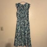 Loft  Blue Floral Tiered Midi Dress Medium Photo 7
