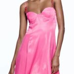 ZARA NWT  Satin Effect Corset Style Mini Dress Photo 4