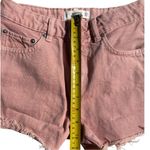 Mango  Denim Iconic Pink Frayed Hem Shorts Women’s 1 XS High Rise Barbiecore Photo 4