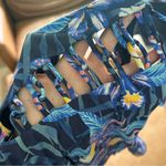 Rip Curl  Tropic Tribe One Piece Floral Blue Deep Open Back Side Cut Outs Swim Photo 7