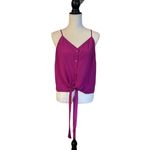 Sofia Vergara Sophia Vergara Fuchsia Sleeveless Tie Front Crop Blouse NWT Photo 7