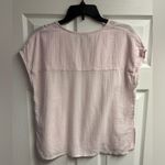 Vince  100% Cotton Seamed Popover Pale Pink Top Size XS Photo 3