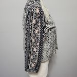 BKE Gimmicks by  paisley printed fringed flyaway cropped blazer size small Photo 5