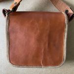 Brown tan black horsehair Western cowgirl leather crossbody messenger bag Photo 4