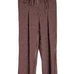 Honey Belle NWT Pants Womens S Burgundy Striped Wide Leg Coastal Cowgirl 70s Photo 4
