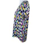 LuLaRoe Irma Feather Print Scoop Neck Hi-Lo Hem Short Sleeve T Shirt Size Medium Photo 3