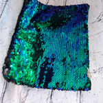 Tarte Sequin Reversible Mermaid Green Black Makeup Cosmetic Bag‎ Photo 1