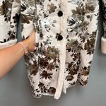 Boston Proper  Faux Suede Shearling Coat Floral Print S Photo 7