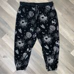 Disney Nightmare Before Christmas Velour Foil Sleep Joggers Black Silver XL Photo 2