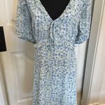 Arula B Short Sleeve Floral Blue Dress Bohemian Flowy Plus Size Altar’d State Photo 4