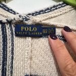 Ralph Lauren Polo  Cream and Navy Knit Poncho Women’s Size XS Photo 4