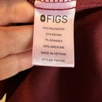 FIGS Casma Technical Collection Three Pocket Burgundy Scrub Top XL Nurse Photo 3