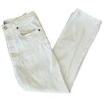 AGOLDE Women’s Riley Crop Straight Leg Sour Cream White Denim Jeans Size 28 Photo 12