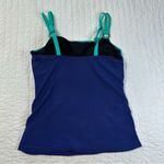 Croft & Barrow  Aqua and Blue Top Swimsuit With Adjustable Straps in Size 10D Photo 2