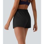 Halara NWT MidRise Elastic Drawstring Ruched Pocket Casual Shorts 3" Size Small Photo 1