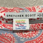 Gretchen Scott  Magpie Dress Plentiful Paisley Stretch Coral & Blue Size Small Photo 1