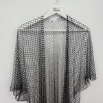 Unbranded Rhinestone Black Shawl Top Overlay Mesh Sheer Glamour OSFM Size undefined Photo 2