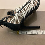 Wild Rose Heels   Black and White Strappy Heels Like New 7 1/2 Photo 4