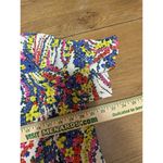 Talbots  Sz Large P Short Sleeve Floral Ruffle Sleeve Cottagecore Polyester Shirt Photo 4