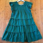 J. Marie green Ginny embroidered ruffle sleeve dress small Photo 6