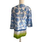PEPPERMINT BAY 100% Cotton Seashell Green Blue Ombre Tunic Top Size S Photo 6