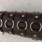 Unisex Leather Brown O Ring Bracer Fantasy New Photo 4