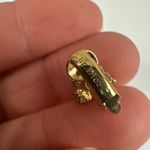 Christian Dior  Gold Tone Clip On Earrings Faux Pearl Rhinestones Authentic Photo 3