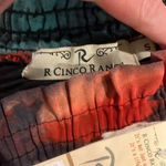 NEW R Cinco Ranch Off Shoulder Abstract Print Elastic Waist Dress S Boho Red Photo 12